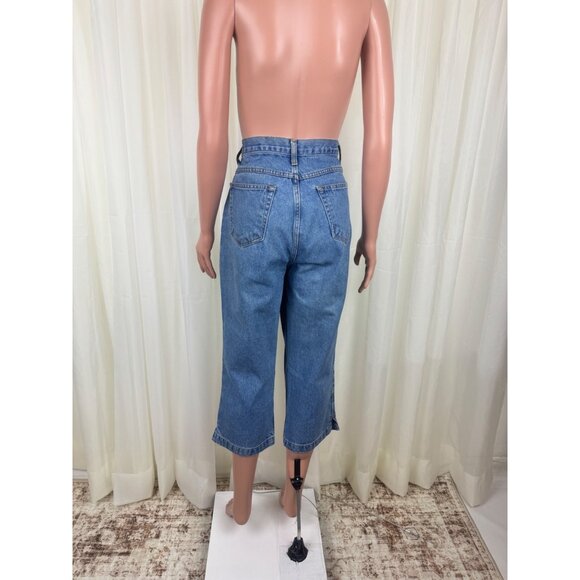 Vintage Newport News Jeanology High Rise Cropped Capri Denim Jeans Size 28 - Picture 4 of 9